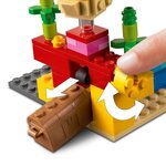 Lego minecraft 21164 le récif de corail jeu de construction incluant alex  deux poissons en briques et un zombie