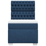 vidaXL Sommier à lattes de lit avec matelas Bleu 80x200 cm Tissu