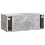 vidaXL Meuble TV mural 78 5 x 31 cm Gris béton Bois d'ingénierie