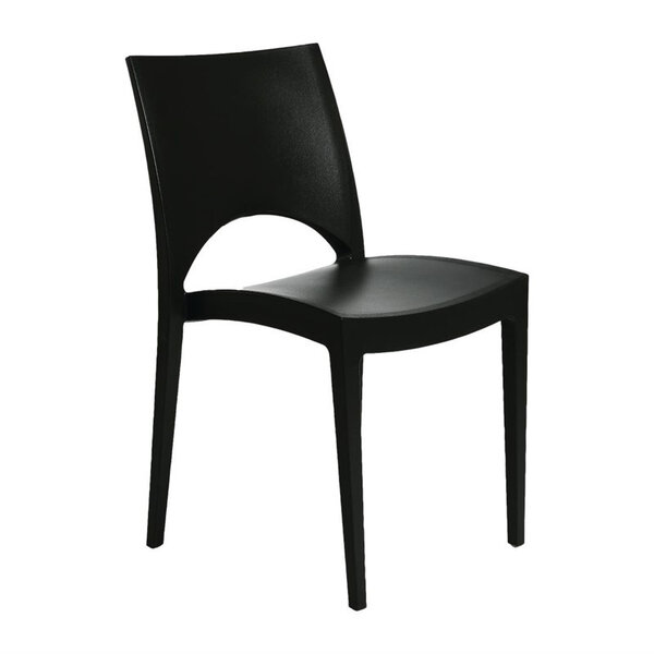 Chaise empilable en polypropylène - materiel chr pro - anthracite - polypropylène