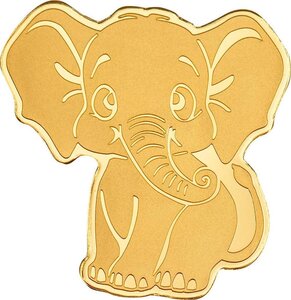Pièce de monnaie en Or 1 Dollar g 0.5 Millésime 2025 Small Gold ELEPHANT