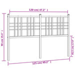 vidaXL Tête de lit métal noir 120 cm