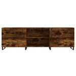 vidaXL Meuble TV chêne fumé 150x30x50 cm bois d'ingénierie