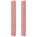 vidaXL Tête de lit avec oreilles Rose 147x16x118/128 cm Velours