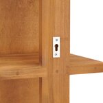 vidaXL Miroir mural avec étagères 30x30x120 cm Bois de teck massif