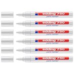 Marqueur Peinture 750 Blanc Pointe Ronde 2-4 mm x 6 EDDING