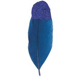 6 plumes bleu foncé à paillettes