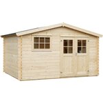 Abri de jardin en bois double pente visby 4 x 3 m