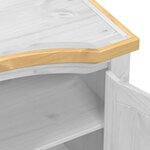 vidaXL Garde-robe Corona blanc 151 5x52x186 cm bois de pin massif