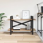 vidaXL Étagère Chêne artisanal 100 x 33 5 x 64 cm Bois d'ingénierie