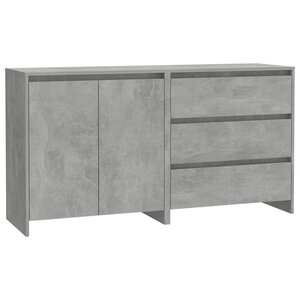 vidaXL Buffets 2 Pièces Gris béton Bois d'ingénierie