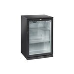 Arrière-bar réfrigéré professionnel 1 porte vitrée - 124 l - cool head - r600a - acier inoxydable1124vitrée/battante 510x585x685mm