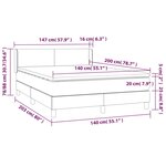 vidaXL Sommier à lattes de lit avec matelas Marron foncé 140x200 cm