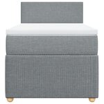 vidaXL Sommier à lattes de lit et matelas Gris clair 90x190 cm Tissu
