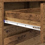 vidaXL Meuble TV avec des lumières à LED avec tiroir avec stockage Marron 180 x 34 x 50 cm
