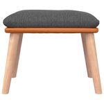 vidaXL Repose-pied Gris foncé 45x29 5x35 cm Tissu et similicuir