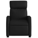 vidaXL Fauteuil inclinable massant en similicuir noir