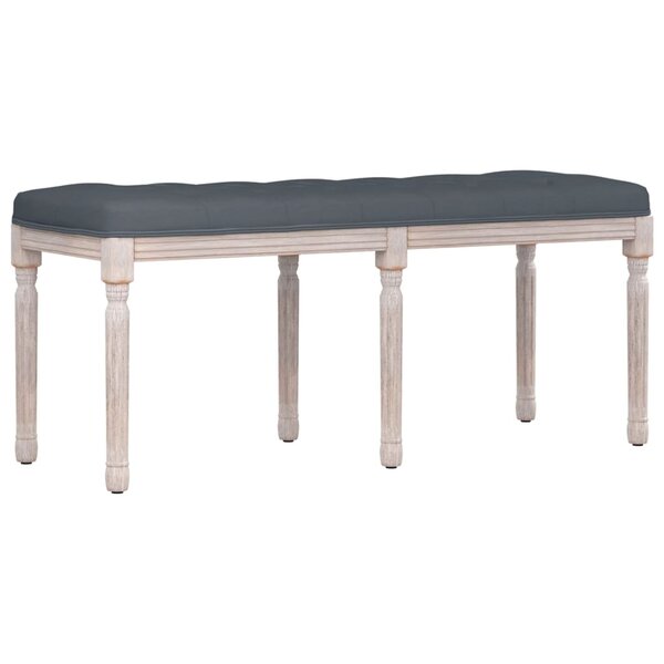 vidaXL Banc Gris foncé 110x40x49 cm Velours