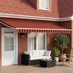 vidaXL Auvent rétractable électrique Orange  Marron  Blanc 4 5 × 3 m