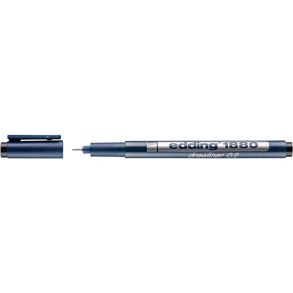Feutre fin de précision 1880 noir (0.2) 0 3 mm EDDING
