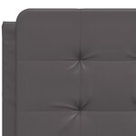 vidaXL Lit avec matelas gris 140x200 cm similicuir