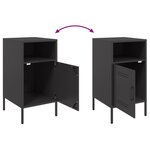 vidaXL Table de chevet noir 36x39x68 cm acier laminé à froid