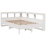 vidaXL Lit bibliothèque sans matelas blanc 120x200 cm bois pin massif