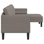 vidaXL Ensemble de Canapés Taupe 173 x 131 x 67 cm tissu