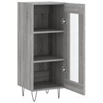 vidaXL Buffet Sonoma gris 34 5x34x90 cm Bois d'ingénierie