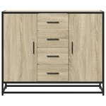 vidaXL Buffet chêne sonoma 92x35x76 cm bois d'ingénierie