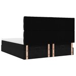 VidaXL Cadre de lit ottoman avec matelas noir 200x200cm velours
