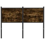 vidaXL Tête de lit de remplacement chêne fumé 120 cm bois d'ingénierie et acier
