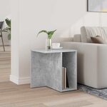 vidaXL Table d'appoint Gris béton 37 x 32 x 40 cm Bois d'ingénierie