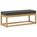 vidaXL Banc de Jardin Blanc 115 x 43 x 45 cm Bois d'Acacia Massif