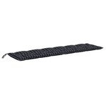vidaXL Coussin de banc de jardin carreaux noir 150x50x7cm tissu oxford