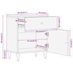 vidaXL Table de chevet 50x33x60 cm bois de manguier massif