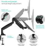 Onkron g200 blk support de bureau pour deux écrans pc de 13 à 32 pouces noir