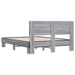 vidaXL Cadre de lit sonoma gris 140x200 cm bois d'ingénierie et métal