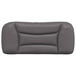 vidaXL Coussin de tête de lit gris 80 cm similicuir