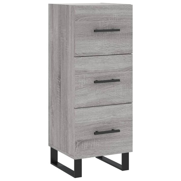 vidaXL Buffet Sonoma gris 34 5x34x90 cm Bois d'ingénierie