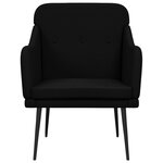 vidaXL Fauteuil Noir 63x76x80 cm Tissu