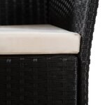 vidaXL Ensemble à manger d'extérieur 7 Pièces Résine tressée Noir marron