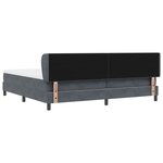 Lit à ressort vidaXL avec matelas gris foncé 200x200 cm en velours