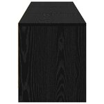 vidaXL Meuble TV avec LED en chêne noir 162.5x34x40 cm Bois d'ingénierie