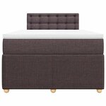 vidaXL Sommier à lattes de lit avec matelas Marron foncé 120x200 cm