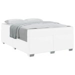 vidaXL Cadre de lit avec matelas Blanc 160 x 200 cm tissu