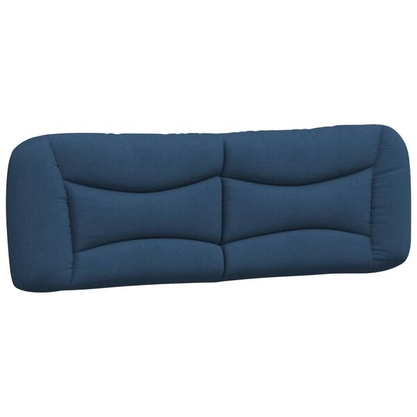 vidaXL Coussin de tête de lit bleu 160 cm tissu