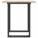 vidaXL Table à manger cadre en O 70x70x75 cm bois de pin massif acier