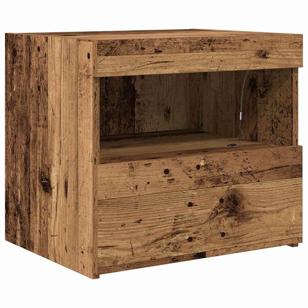 vidaXL Cabinet de chevet Bois ancien 50 x 40 x 45 cm Bois d'ingénierie