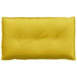 vidaXL Coussin de Dos Jaune 80 x 50 cm Tissu en velours côtelé